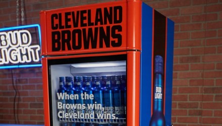 Cleveland Browns Beer Sponsor Bud Light Install Free Beer 'Victory Fridges'  For Fans