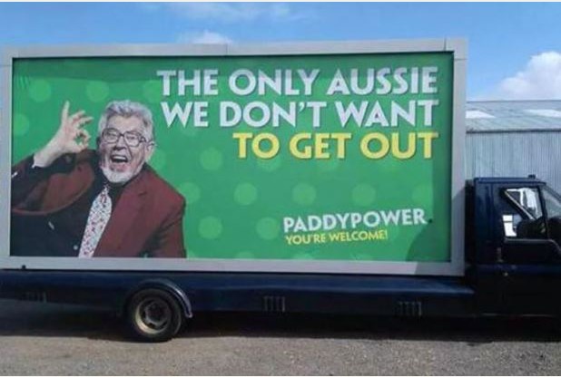 Controversial Paddy Power Rolf Harris Ashes Ad Leaks